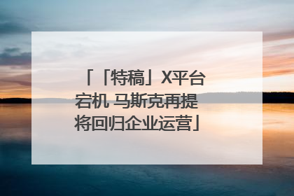 「特稿」X平台宕机 马斯克再提将回归企业运营
