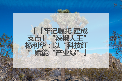 「牢记嘱托 建成支点」“辣椒大王”杨利华：以“科技红”赋能“产业绿”