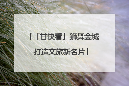 「甘快看」狮舞金城 打造文旅新名片
