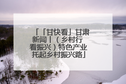 「甘快看」甘肃新闻丨（乡村行 看振兴）特色产业托起乡村振兴路