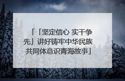 「坚定信心 实干争先」讲好铸牢中华民族共同体意识青海故事