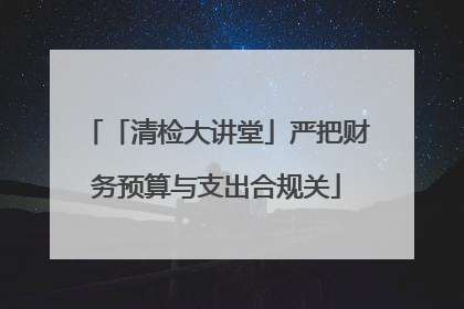 「清检大讲堂」严把财务预算与支出合规关