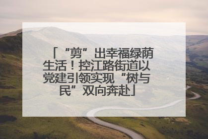 “剪”出幸福绿荫生活！控江路街道以党建引领实现“树与民”双向奔赴