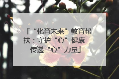 “化育未来”教育帮扶：守护“心”健康 传递“心”力量