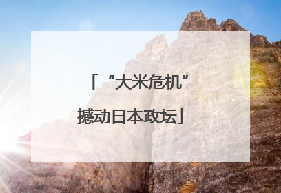 “大米危机”撼动日本政坛