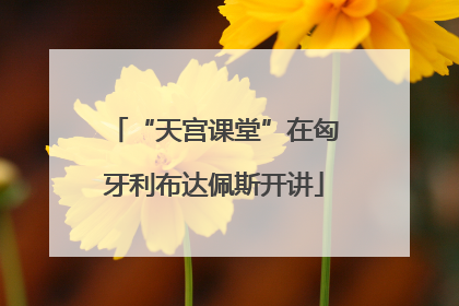 “天宫课堂”在匈牙利布达佩斯开讲