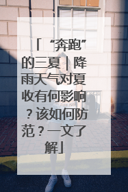 “奔跑”的三夏｜降雨天气对夏收有何影响？该如何防范？一文了解