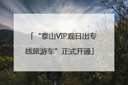 “泰山VIP观日出专线旅游车”正式开通