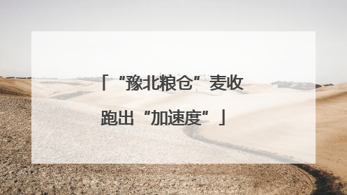 “豫北粮仓”麦收跑出“加速度”