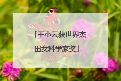 王小云获世界杰出女科学家奖