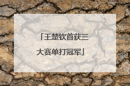 王楚钦首获三大赛单打冠军