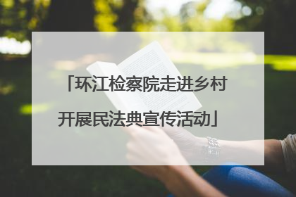 环江检察院走进乡村开展民法典宣传活动