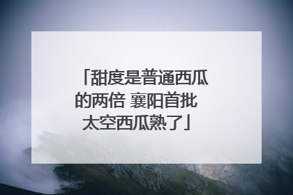甜度是普通西瓜的两倍 襄阳首批太空西瓜熟了