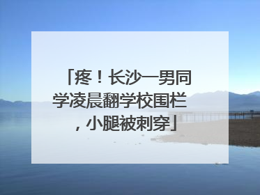 疼！长沙一男同学凌晨翻学校围栏，小腿被刺穿