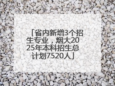 省内新增3个招生专业，烟大2025年本科招生总计划7520人