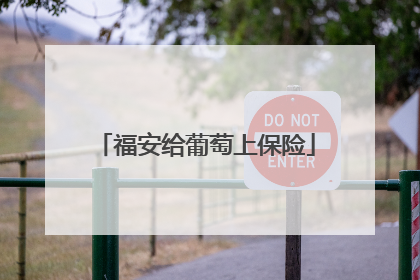 福安给葡萄上保险