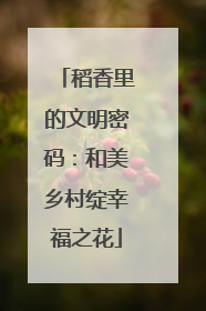 稻香里的文明密码：和美乡村绽幸福之花
