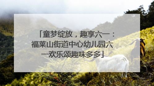 童梦绽放，趣享六一：福莱山街道中心幼儿园六一欢乐颂趣味多多