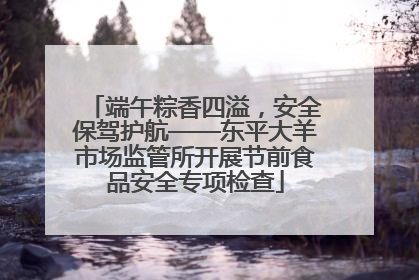 端午粽香四溢，安全保驾护航——东平大羊市场监管所开展节前食品安全专项检查