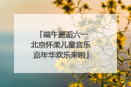 端午邂逅六一 北京怀柔儿童音乐嘉年华欢乐来啦
