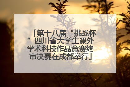 第十八届“挑战杯”四川省大学生课外学术科技作品竞赛终审决赛在成都举行