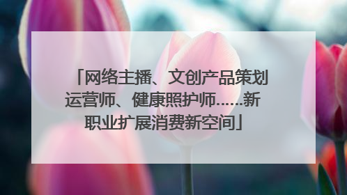 网络主播、文创产品策划运营师、健康照护师……新职业扩展消费新空间