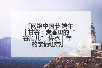 网络中国节·端午丨甘谷：麦香里的“谷角儿” 传承千年的亲情纽带