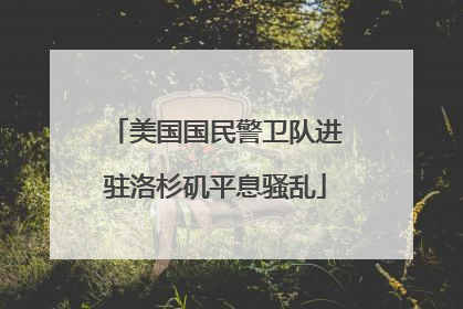 美国国民警卫队进驻洛杉矶平息骚乱