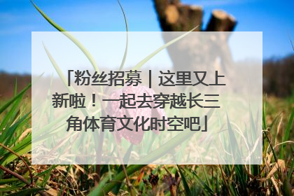 粉丝招募｜这里又上新啦！一起去穿越长三角体育文化时空吧