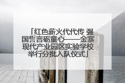红色薪火代代传 强国誓言砺童心——金寨现代产业园区实验学校举行分批入队仪式
