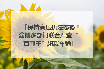 保持高压执法态势！淄博多部门联合严查“百吨王”超载车辆