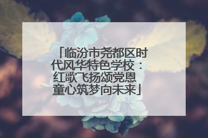 临汾市尧都区时代风华特色学校：红歌飞扬颂党恩 童心筑梦向未来