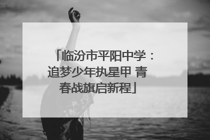 临汾市平阳中学：追梦少年执星甲 青春战旗启新程