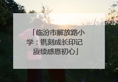 临汾市解放路小学：镌刻成长印记 赓续感恩初心