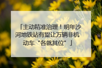 主动精准治理！明年沙河地铁站有望让万辆非机动车“各就其位”