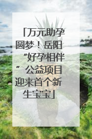 万元助孕圆梦！岳阳“好孕相伴”公益项目迎来首个新生宝宝