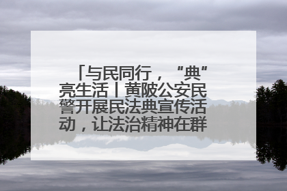 与民同行，“典”亮生活丨黄陂公安民警开展民法典宣传活动，让法治精神在群众心中落地生根