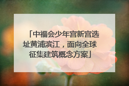 中福会少年宫新宫选址黄浦滨江，面向全球征集建筑概念方案