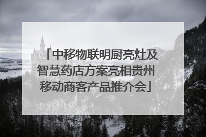 中移物联明厨亮灶及智慧药店方案亮相贵州移动商客产品推介会