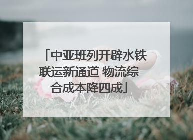 中亚班列开辟水铁联运新通道 物流综合成本降四成