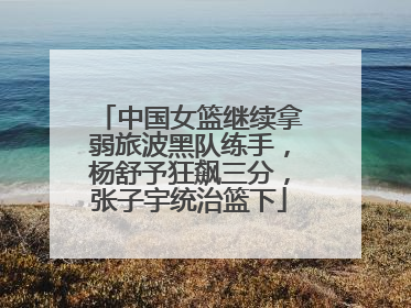 中国女篮继续拿弱旅波黑队练手，杨舒予狂飙三分，张子宇统治篮下