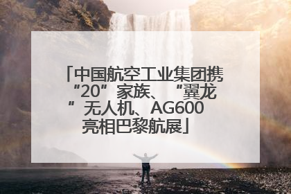 中国航空工业集团携“20”家族、“翼龙”无人机、AG600亮相巴黎航展