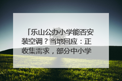 乐山公办小学能否安装空调？当地回应：正收集需求，部分中小学已启动安装｜云求助