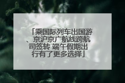 乘国际列车出国游、京沪京广航线跨航司签转 端午假期出行有了更多选择