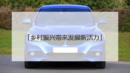 乡村振兴带来发展新活力