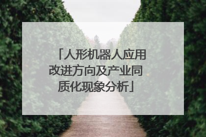 人形机器人应用改进方向及产业同质化现象分析