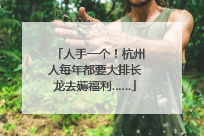 人手一个！杭州人每年都要大排长龙去薅福利……