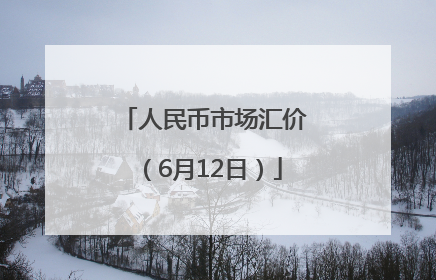 人民币市场汇价（6月12日）
