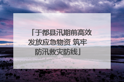 于都县汛期前高效发放应急物资 筑牢防汛救灾防线