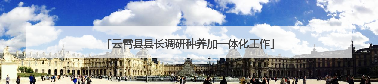 云霄县县长调研种养加一体化工作